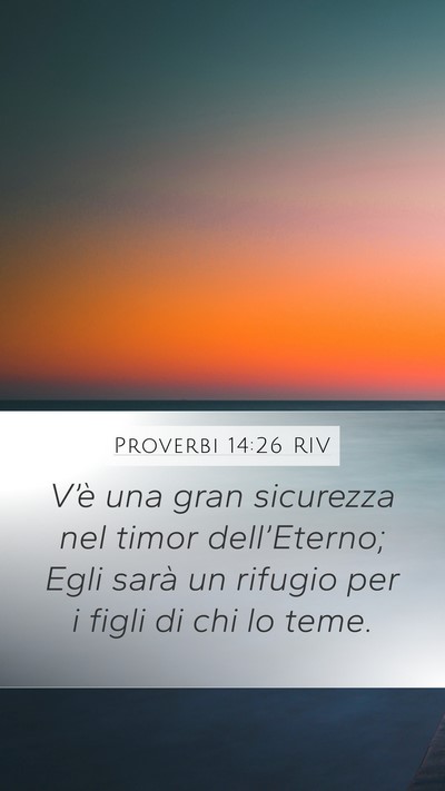 Proverbi 14:26 RIV Bible Verse Image