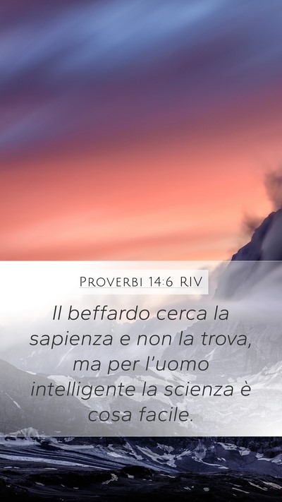 Proverbi 14:6 RIV Bible Verse Image
