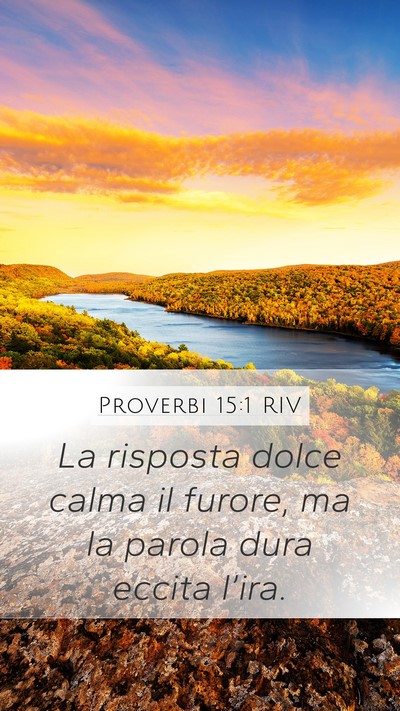 Proverbi 15:1 RIV Bible Verse Image