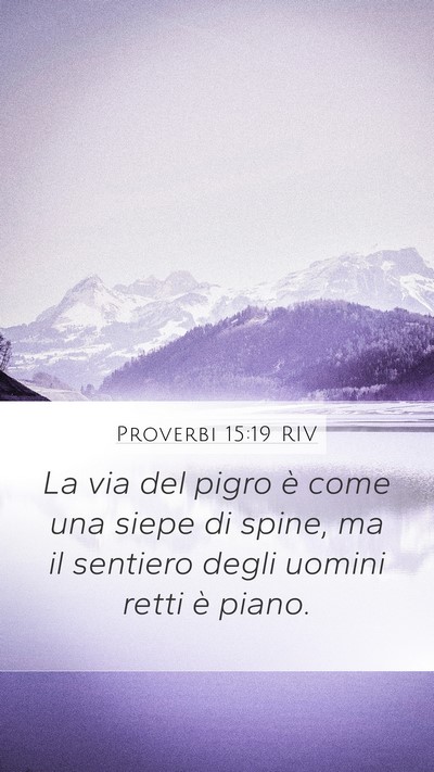 Proverbi 15:19 RIV Bible Verse Image