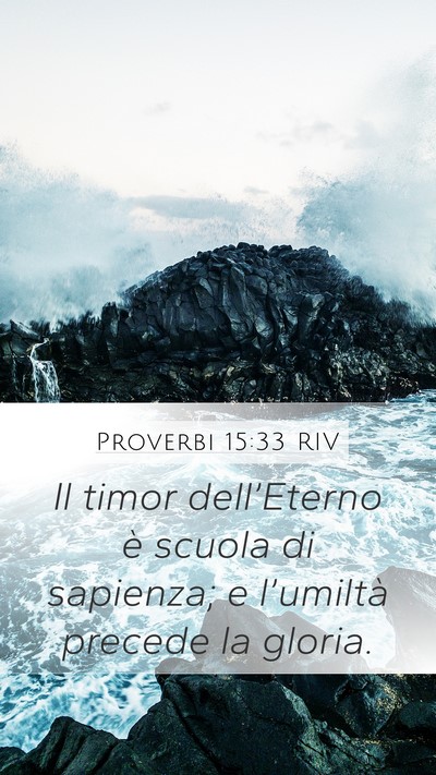 Proverbi 15:33 RIV Bible Verse Image