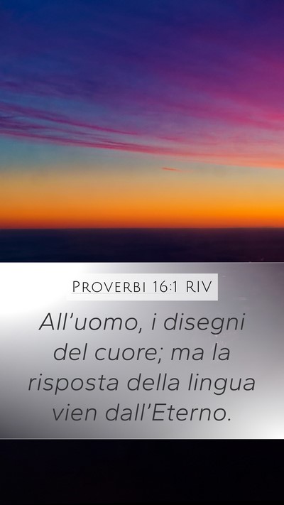 Proverbi 16:1 RIV Bible Verse Image