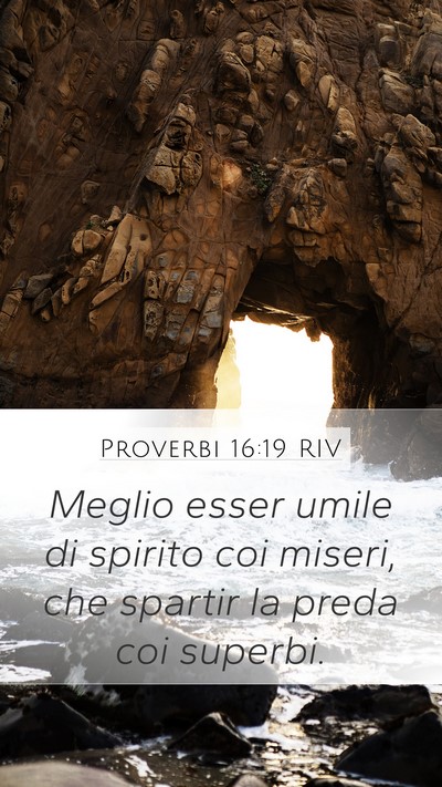 Proverbi 16:19 RIV Bible Verse Image