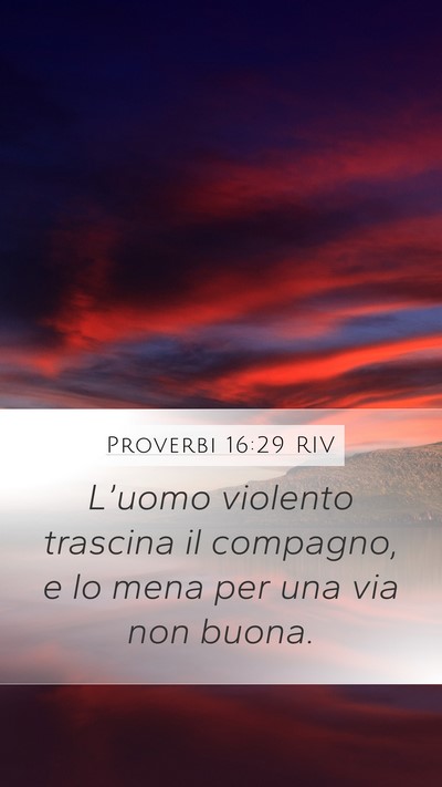 Proverbi 16:29 RIV Bible Verse Image