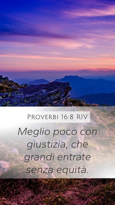 Proverbi 16:8 RIV Bible Verse Image