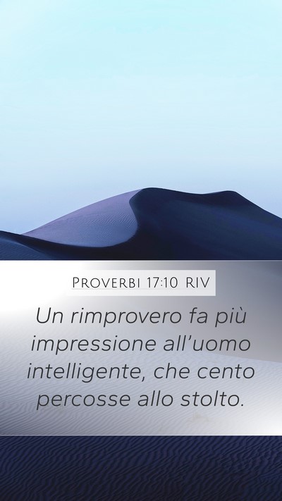 Proverbi 17:10 RIV Bible Verse Image