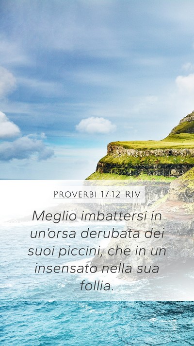 Proverbi 17:12 RIV Bible Verse Image