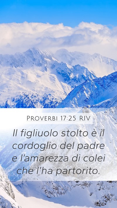 Proverbi 17:25 RIV Bible Verse Image