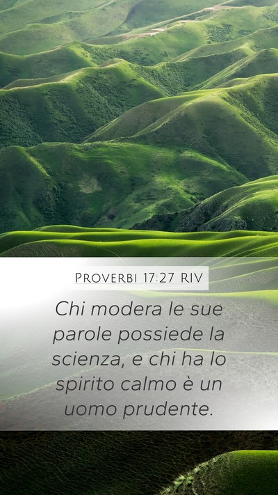 Proverbi 17:27 RIV Bible Verse Image