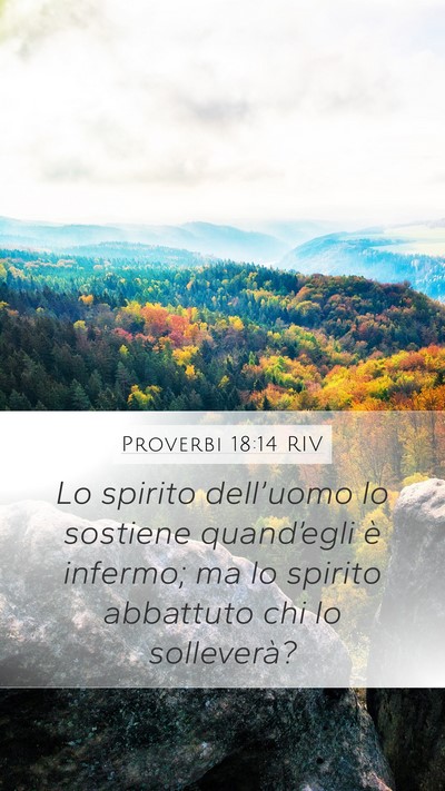 Proverbi 18:14 RIV Bible Verse Image