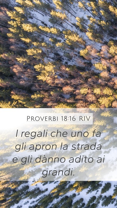 Proverbi 18:16 RIV Bible Verse Image