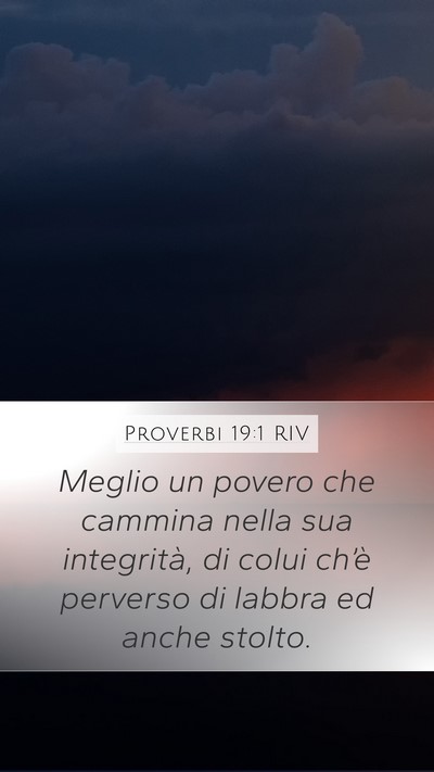 Proverbi 19:1 RIV Bible Verse Image