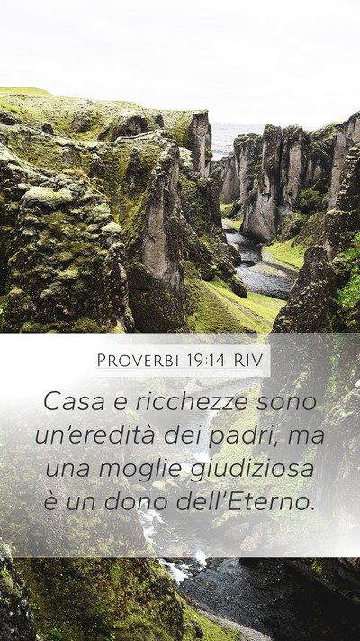 Proverbi 19:14 RIV Bible Verse Image