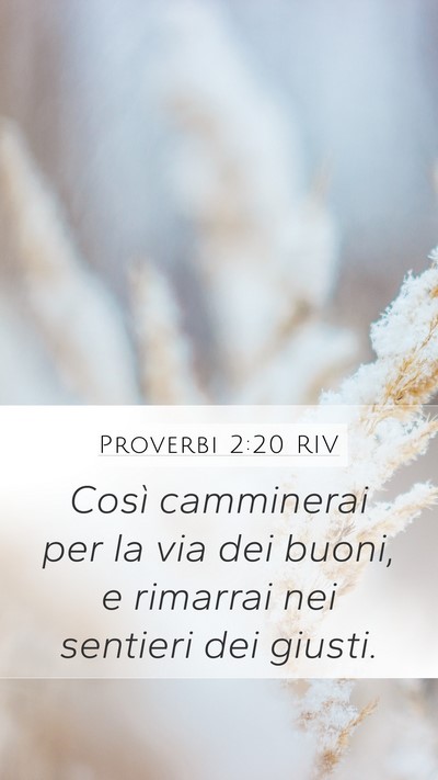Proverbi 2:20 RIV Bible Verse Image