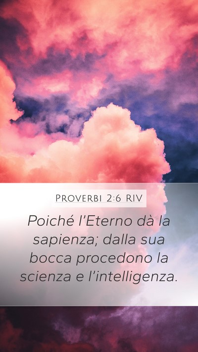 Proverbi 2:6 RIV Bible Verse Image