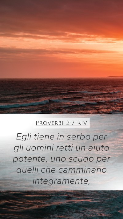 Proverbi 2:7 RIV Bible Verse Image