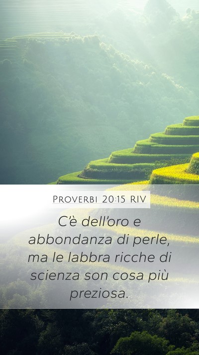Proverbi 20:15 RIV Bible Verse Image