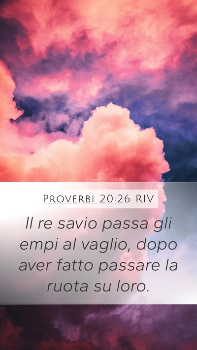 Proverbi 20:26 RIV Bible Verse Image