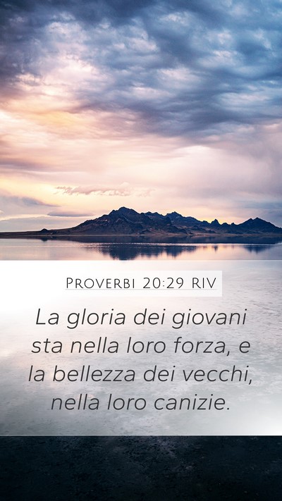 Proverbi 20:29 RIV Bible Verse Image