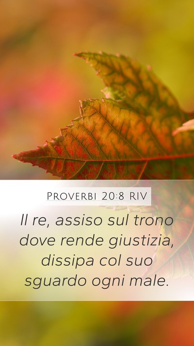Proverbi 20:8 RIV Bible Verse Image