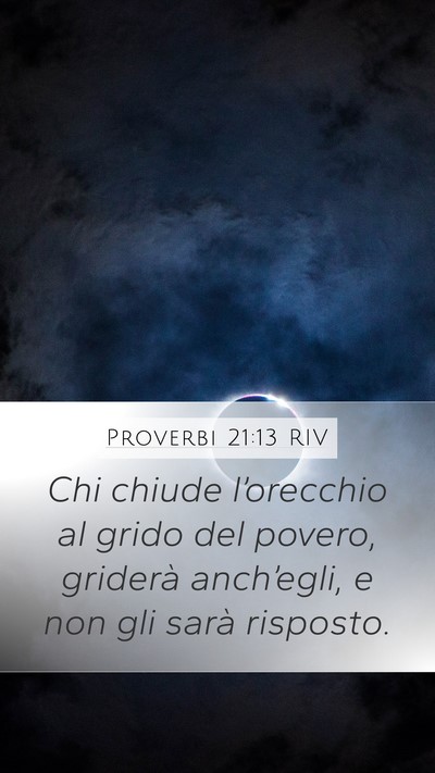 Proverbi 21:13 RIV Bible Verse Image