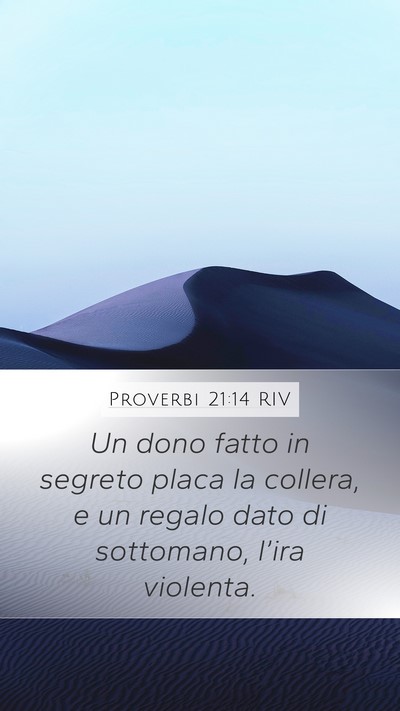 Proverbi 21:14 RIV Bible Verse Image