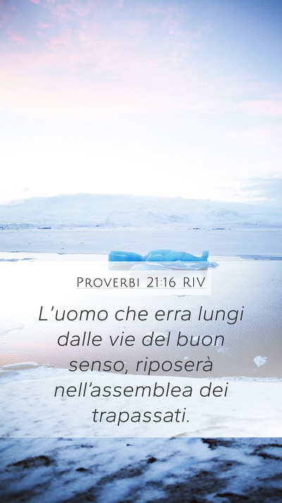 Proverbi 21:16 RIV Bible Verse Image