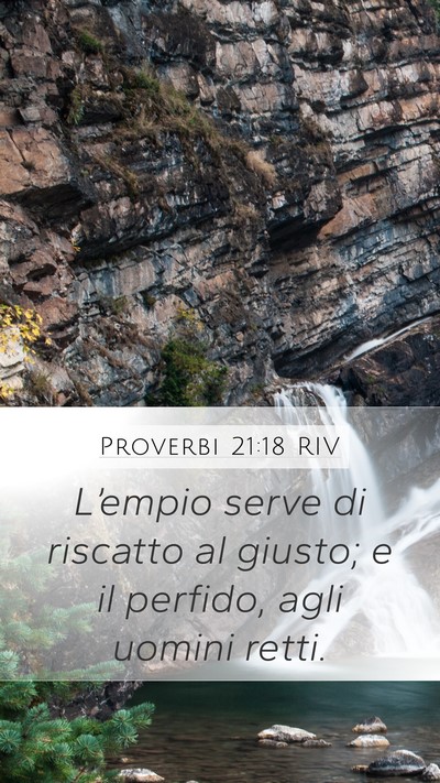 Proverbi 21:18 RIV Bible Verse Image