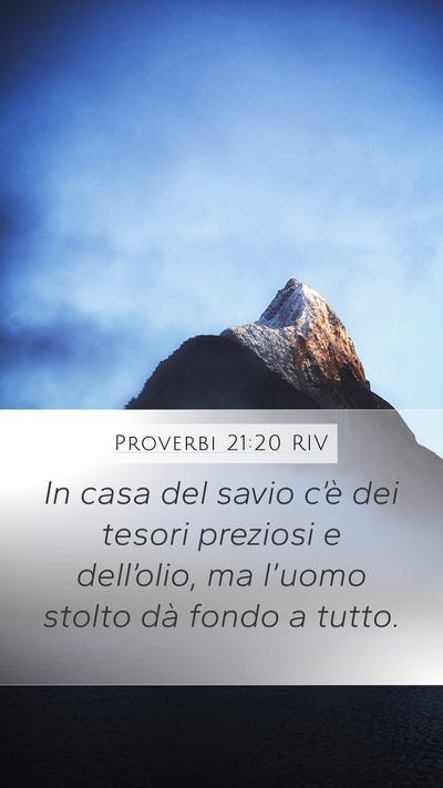 Proverbi 21:20 RIV Bible Verse Image