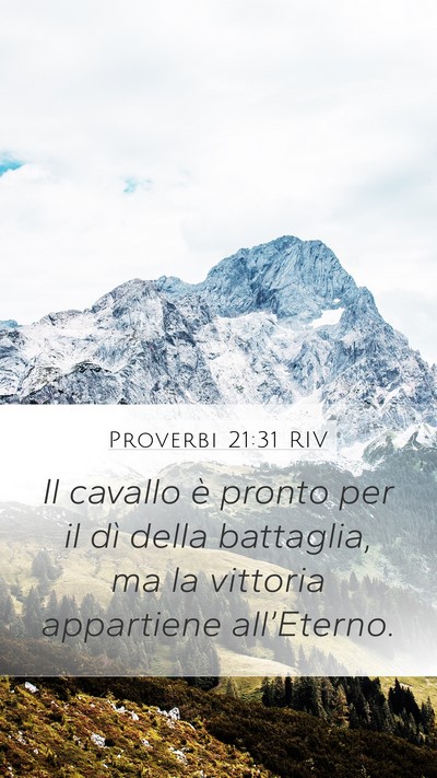 Proverbi 21:31 RIV Bible Verse Image
