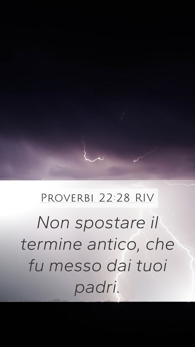 Proverbi 22:28 RIV Bible Verse Image