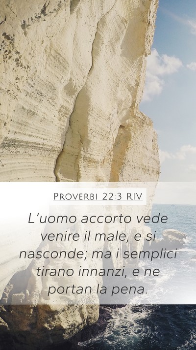 Proverbi 22:3 RIV Bible Verse Image