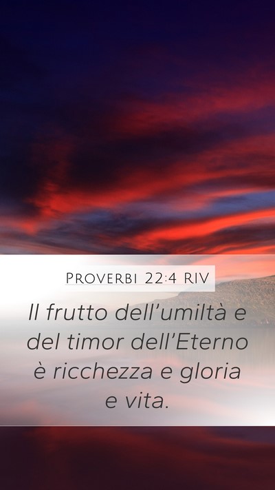 Proverbi 22:4 RIV Bible Verse Image