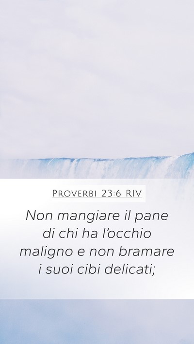 Proverbi 23:6 RIV Bible Verse Image