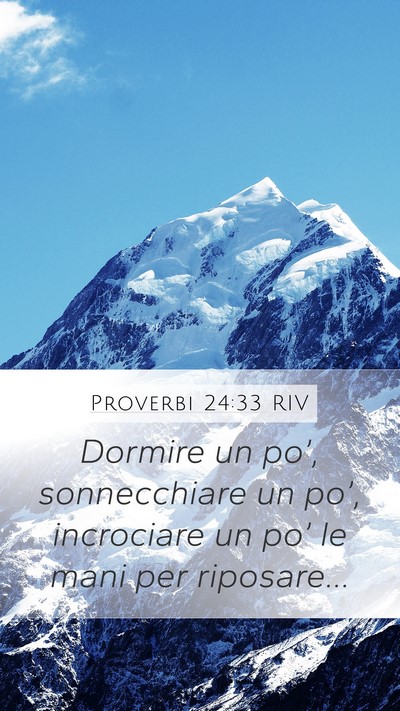 Proverbi 24:33 RIV Bible Verse Image