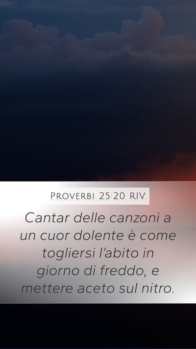 Proverbi 25:20 RIV Bible Verse Image