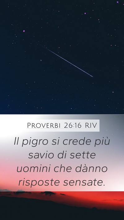 Proverbi 26:16 RIV Bible Verse Image