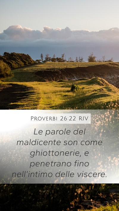 Proverbi 26:22 RIV Bible Verse Image