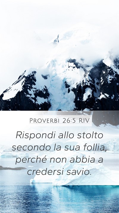 Proverbi 26:5 RIV Bible Verse Image