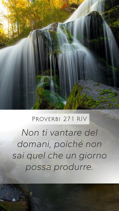 Proverbi 27:1 RIV Bible Verse Image
