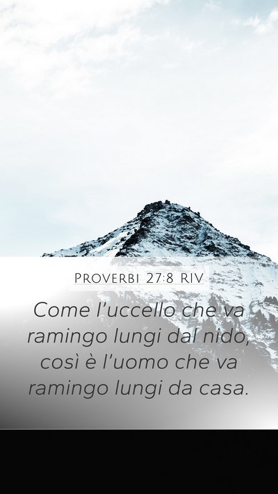 Proverbi 27:8 RIV Bible Verse Image
