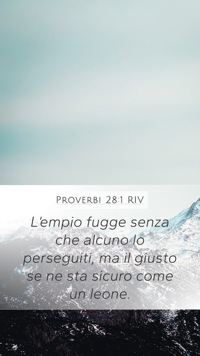 Proverbi 28:1 RIV Bible Verse Image