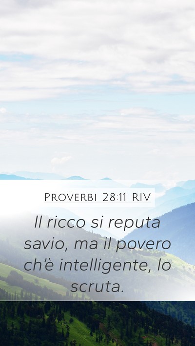 Proverbi 28:11 RIV Bible Verse Image