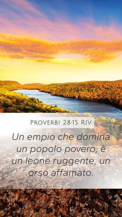 Proverbi 28:15 RIV Bible Verse Image