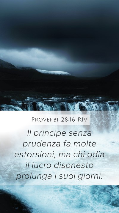 Proverbi 28:16 RIV Bible Verse Image