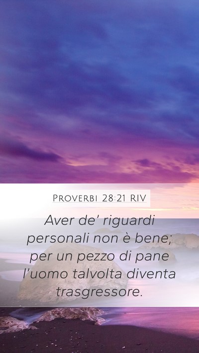 Proverbi 28:21 RIV Bible Verse Image