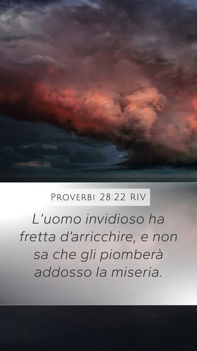 Proverbi 28:22 RIV Bible Verse Image