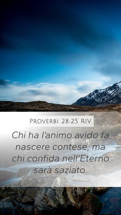 Proverbi 28:25 RIV Bible Verse Image