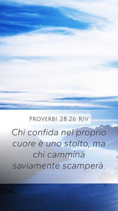 Proverbi 28:26 RIV Bible Verse Image
