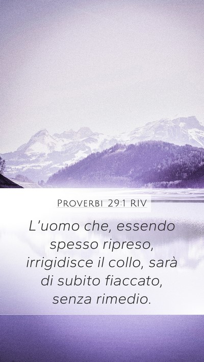 Proverbi 29:1 RIV Bible Verse Image